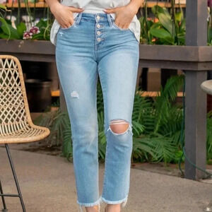 Vervet Casa Bella Distressed Raw Hem Jeans Size 26